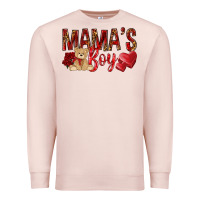 Pale Pink mamas boy with leopard Premium Sweatshirt - NancyCooperArtShop