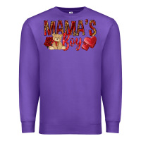 Purple mamas boy with leopard Premium Sweatshirt - NancyCooperArtShop