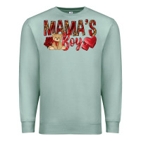 Seafoam mamas boy with leopard Premium Sweatshirt - NancyCooperArtShop