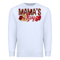 White mamas boy with leopard Premium Sweatshirt - NancyCooperArtShop