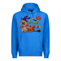 True Royal Happy Halloween With Yorkshire Terrier Dog Premium Hoodie - LillyAllenDesigns