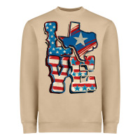 Mushroom Love Texas  4th of july Heavyweight Sweatshirt - CowGirlArtShop