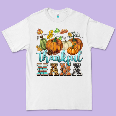 Thankful Mama Premium Tee Designed By Barkaloodesign