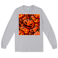 Moon Dust halloween pumpkin seamless pattern Long Sleeve Tee - BundleAndBundleShop