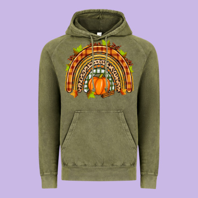 Fall Rainbow Vintage Hoodie Designed By Zillion Design Studio