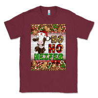Burgundy Christmas Ho Ho Ho Heifer Classic Tee - Artiststas