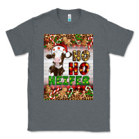 Charcoal Heather Christmas Ho Ho Ho Heifer Classic Tee - Artiststas