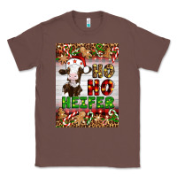 Chestnut Christmas Ho Ho Ho Heifer Classic Tee - Artiststas