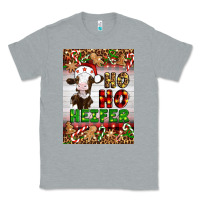 Heather Grey Christmas Ho Ho Ho Heifer Classic Tee - Artiststas