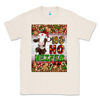 Natural Christmas Ho Ho Ho Heifer Classic Tee - Artiststas