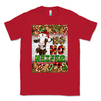 Red Christmas Ho Ho Ho Heifer Classic Tee - Artiststas