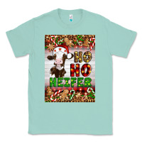 Seafoam Christmas Ho Ho Ho Heifer Classic Tee - Artiststas