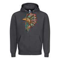 Smoke indian leopard headdress Zipper Hoodie - BarkalooDesign