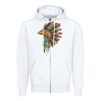 White indian leopard headdress Zipper Hoodie - BarkalooDesign