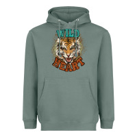 Sage wild heart tiger college western Heavyweight Hoodie - NancyCooperArtShop