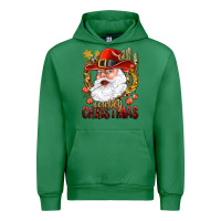 Emerald Cowboy Christas Santa Urban Hoodie - NancyCooperArtShop