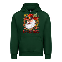 Forest Green Cowboy Christas Santa Urban Hoodie - NancyCooperArtShop