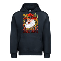 Navy Cowboy Christas Santa Urban Hoodie - NancyCooperArtShop