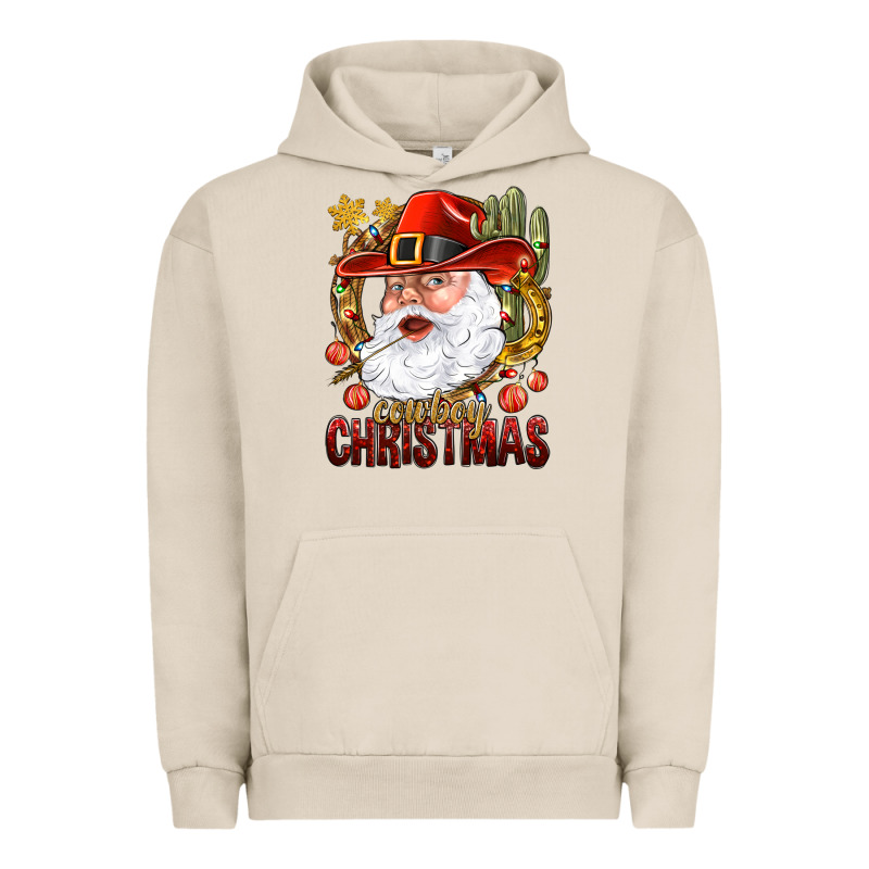 Cowboy Christas Santa Urban Hoodie by NancyCooperArtShop | Teevron