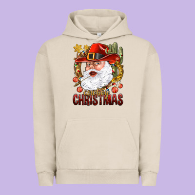 Cowboy Christas Santa Urban Hoodie Designed By Nancycooperartshop