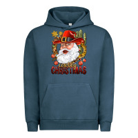 Pigment Midnight Navy Cowboy Christas Santa Urban Hoodie - NancyCooperArtShop