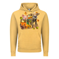 Vintage Mustard fall farm animals Vintage Hoodie - Zillion Design Studio