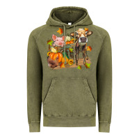 Vintage Olive fall farm animals Vintage Hoodie - Zillion Design Studio
