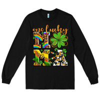 Black one lucky mama Long Sleeve Tee - AdoDesignShop