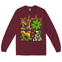 Burgundy one lucky mama Long Sleeve Tee - AdoDesignShop
