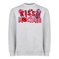 Heather Grey kiss machine Heavyweight Sweatshirt - FaDigitalArtStudio