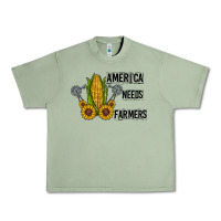 Oil Green america needs farmers Urban Heavy Tee - CowhideDigitalArt