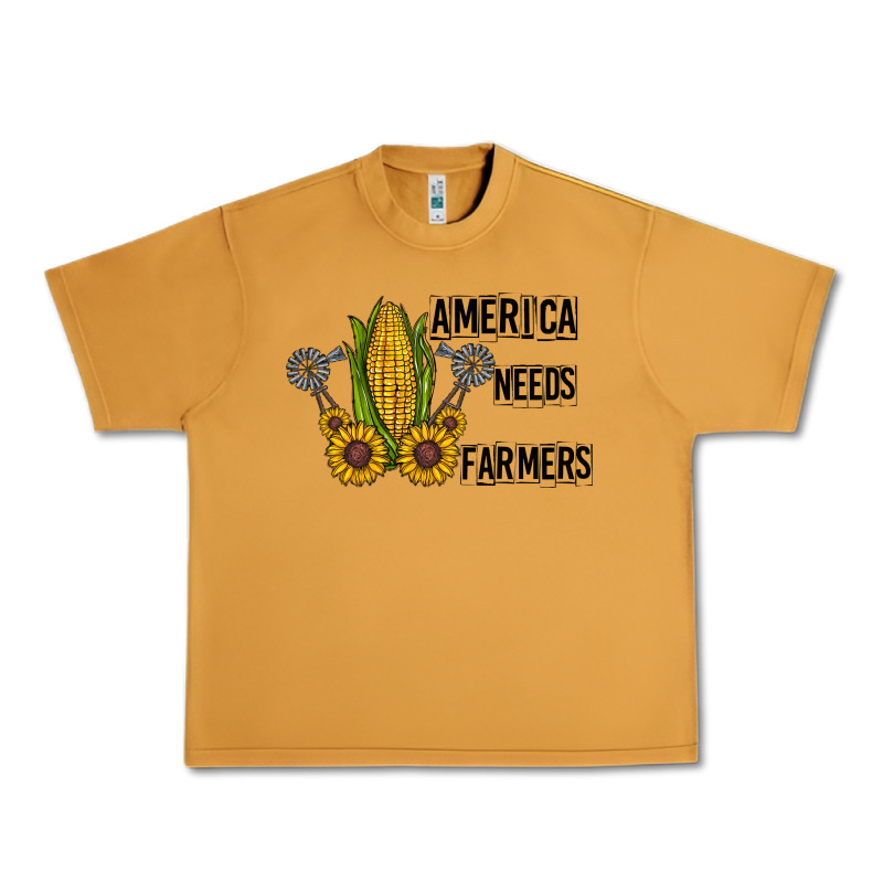 America Needs Farmers Urban Heavy Tee by CowhideDigitalArt | Teevron