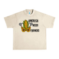Sandshell america needs farmers Urban Heavy Tee - CowhideDigitalArt