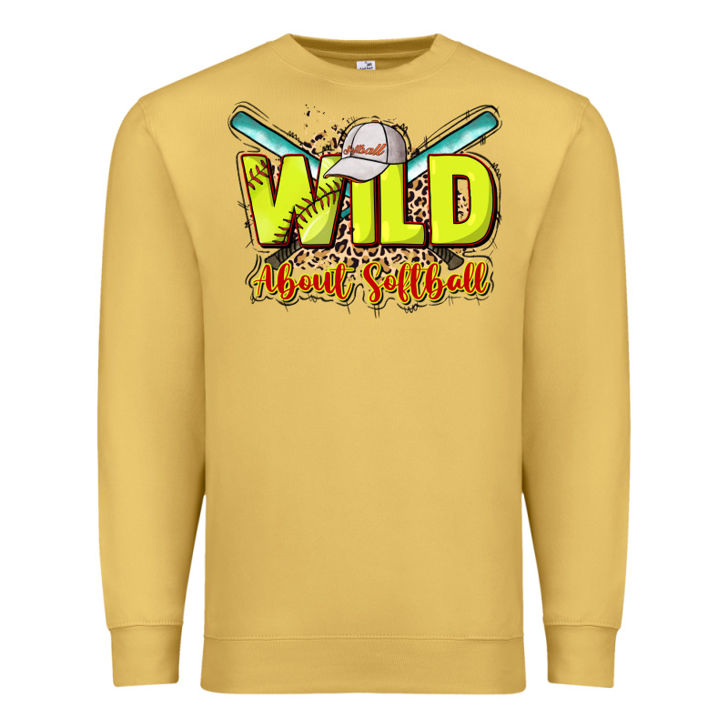 Wild About Softball Premium Sweatshirt by NancyCooperArtShop | Teevron