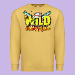 Wild About Softball Premium Sweatshirt Designed By Nancycooperartshop