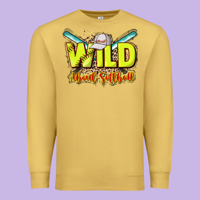 Wild About Softball Premium Sweatshirt Designed By Nancycooperartshop