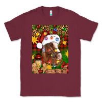 Burgundy Christmas horse Classic Tee - Artiststas