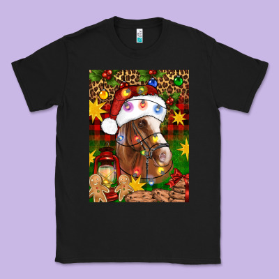 Christmas Horse Classic Tee Designed By Artiststas