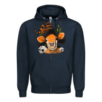 Navy halloween witch cow Zipper Hoodie - Jasminsmagicworld