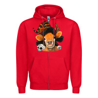 Red halloween witch cow Zipper Hoodie - Jasminsmagicworld