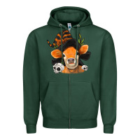Sports Green halloween witch cow Zipper Hoodie - Jasminsmagicworld