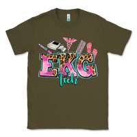 Army Green ekg tech Classic Tee - AdoDesignShop