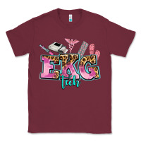 Burgundy ekg tech Classic Tee - AdoDesignShop