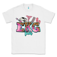 White ekg tech Classic Tee - AdoDesignShop