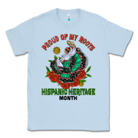 Dusty Blue traditional lady hispanic heritage month Classic Tee - BundleAndBundleShop