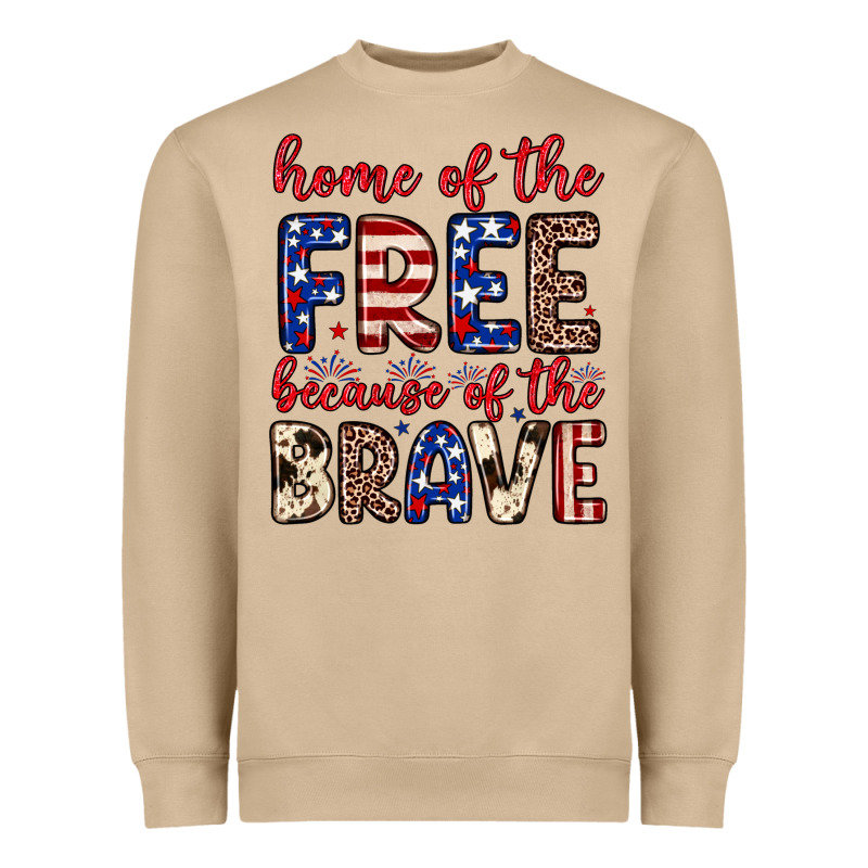 Home Of The Free Because Of The Brave Heavyweight Sweatshirt by Neo Western | Teevron