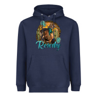 Navy western rowdy Heavyweight Hoodie - NancyCooperArtShop
