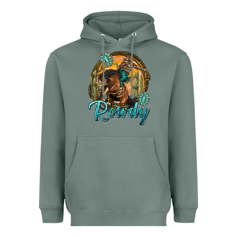 Western Rowdy Heavyweight Hoodie by NancyCooperArtShop | Teevron