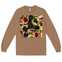 Toasted Coconut halloween witch skull seamless pattern Long Sleeve Tee - BundleAndBundleShop