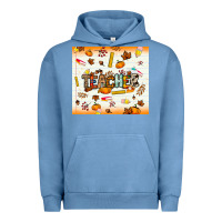 Pigment Pebble Blue teacher fall Urban Hoodie - NancyCooperArtShop